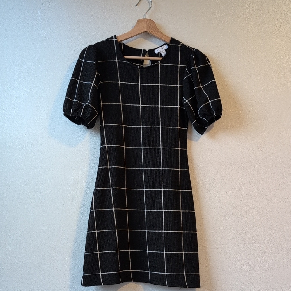 Topshop Black and White Checkered Dress